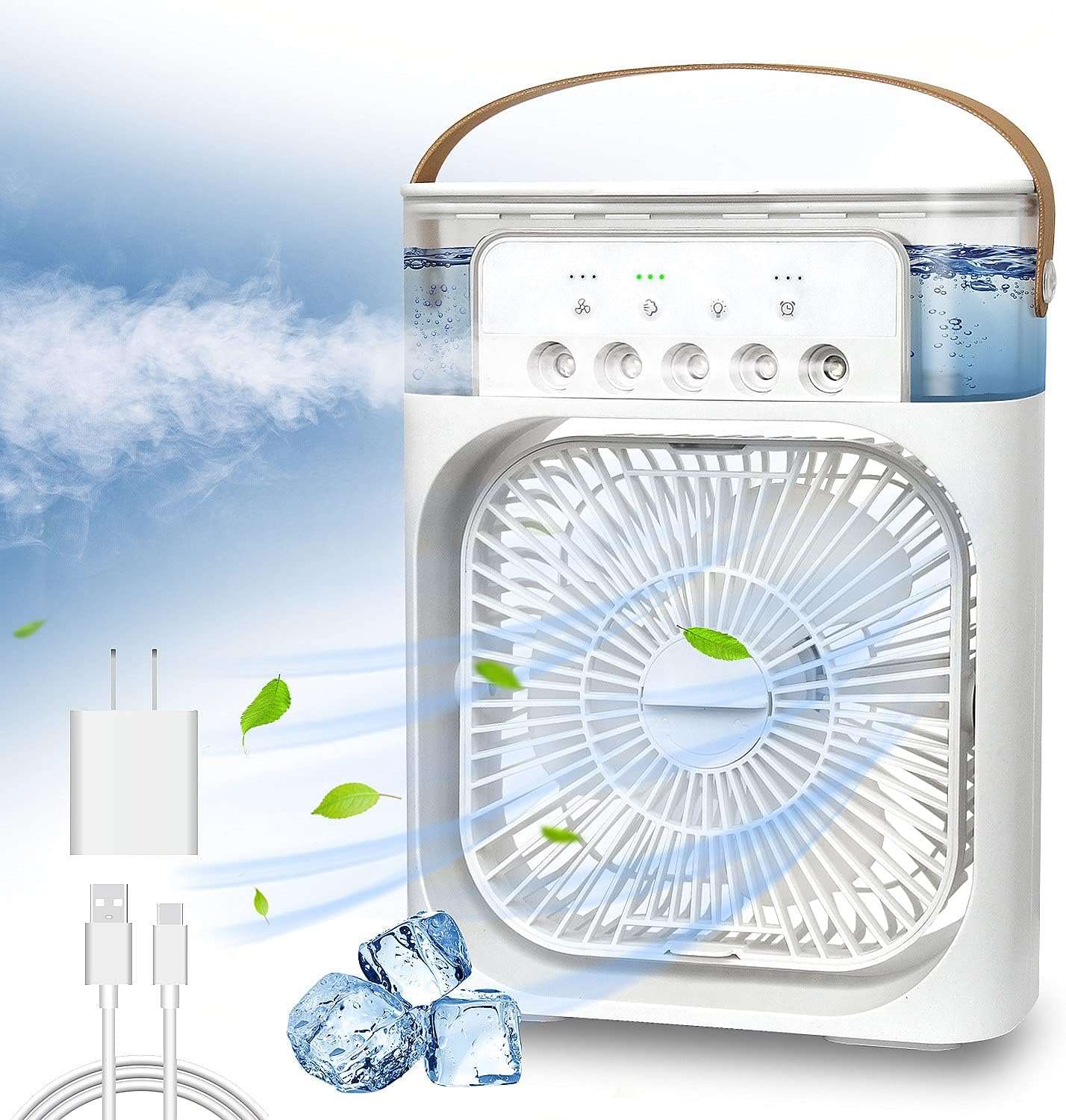 Portable Humidifier Fan Air Conditioner Household Small Air Cooler Hydrocooling 